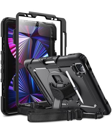 Apple iPad Pro 11 Hoes met Screen Protector en Handriem Zwart