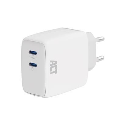 ACT USB-C Lader 65W 2-poorts met Power Delivery PPS en GaNFast