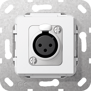Gira Basiselement - XLR contactdoos 566703 Alpinwit