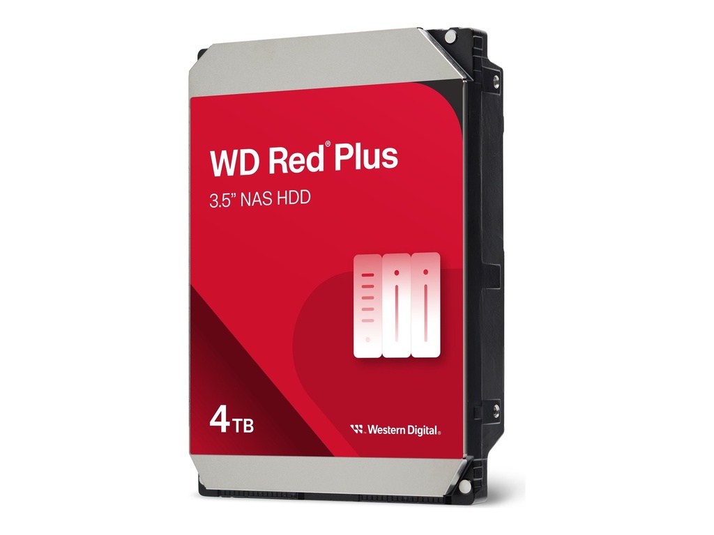 WD Red Plus WD40EFPX, 4 TB, 5400 RPM, 256 MB, 3.5", SATA III