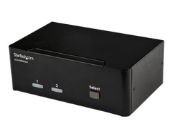 StarTech.com 2 poorts DisplayPort dual-monitor KVM switch 4K 60Hz, 3840 x 2160 Pixels, 4K Ultra HD, Zwart