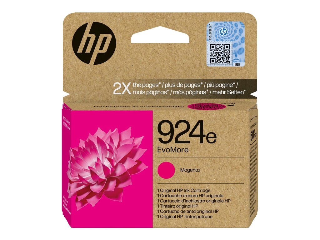 HP 924XLe EvoMore  Magenta 800 afdrukken 4K0U8NE#CE1