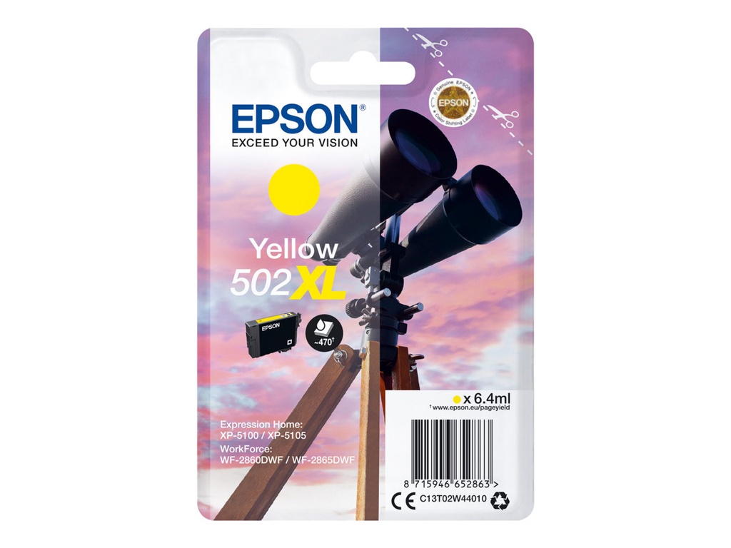 EPSON 1LB Singlepack Geel 502XL Inkt