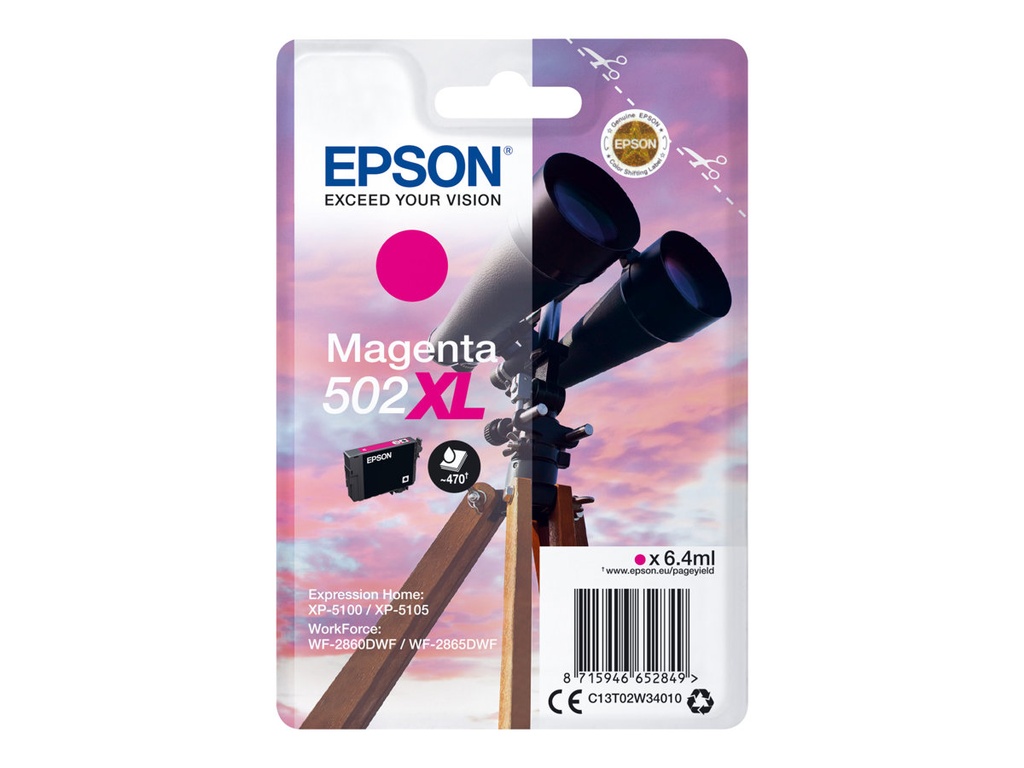 EPSON 1LB Singlepack Magenta 502XL Inkt