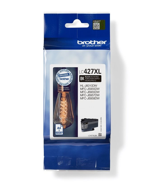 BROTHER LC427XLBK Zwarte Inktcartridge - 6000 Pagina's