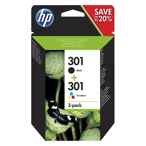 Origineel HP 301 ZWART + CH562EE COLOR MULTIPACK #CR340EE, capaciteit: 190/16  