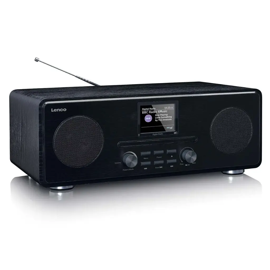 Lenco DAR-061 - Internet - Analoog & digitaal - DAB+ - FM - 20 W - LCD - 7,11 cm (2.8")