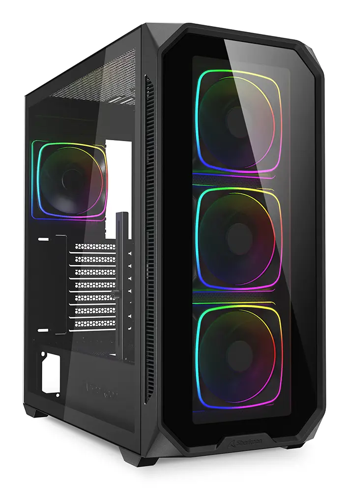 Sharkoon Behuizing Ak5G Rgb Glas zwart Midi/Minitower - ATX