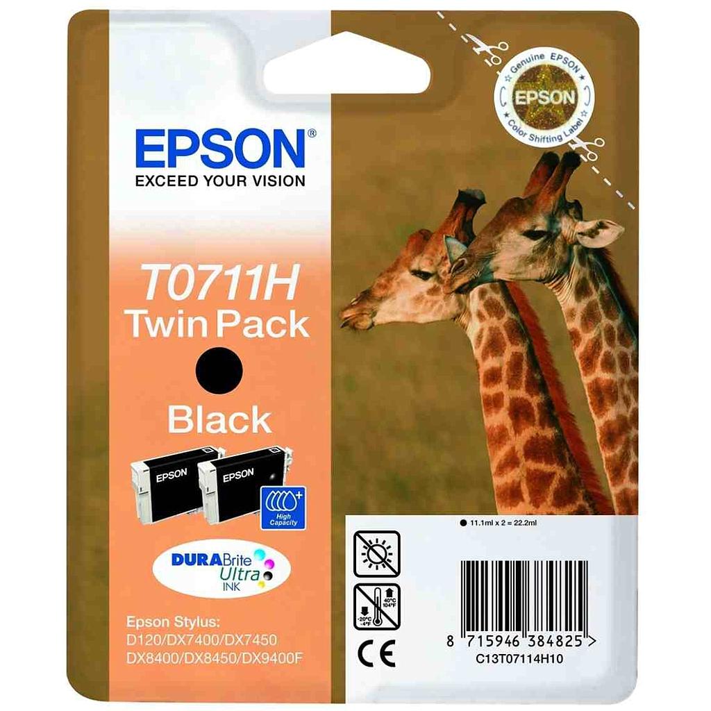 Epson DURABrite T0711 Ink Cartridge - Black - Inkjet dualpack