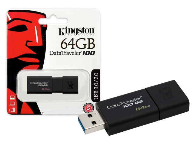 Kingston 64GB USB 3.0 DataTraveler 100 G3