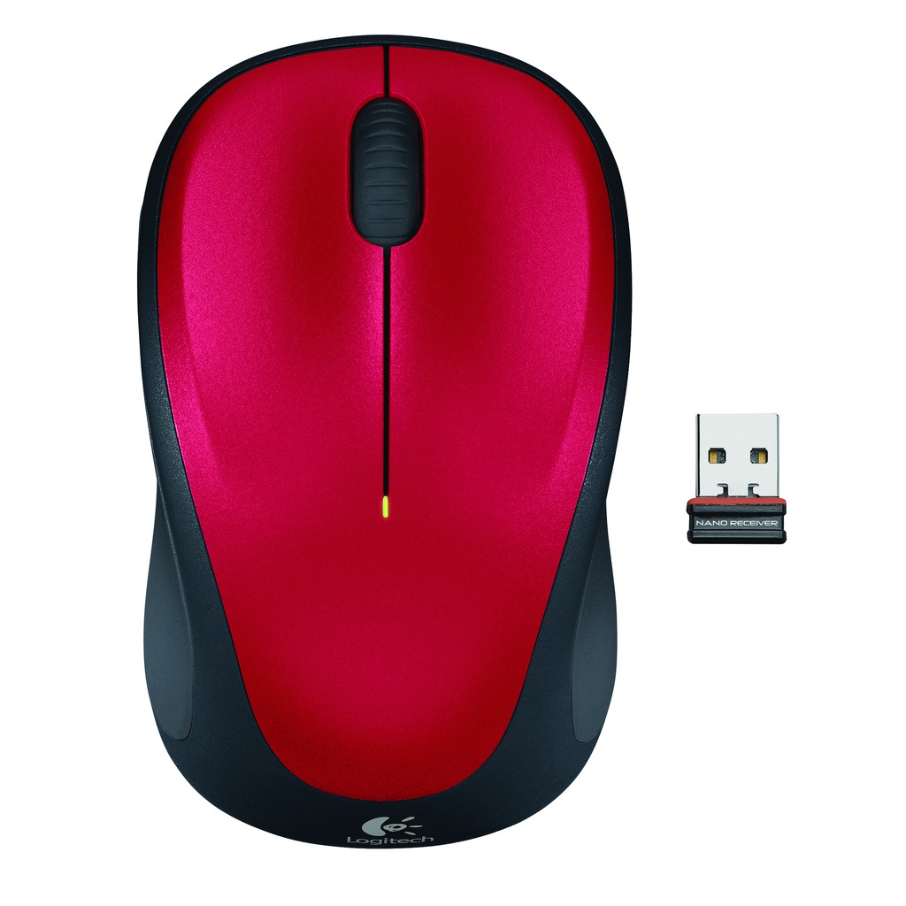 Logitech M235 Wireless Mouse Rood