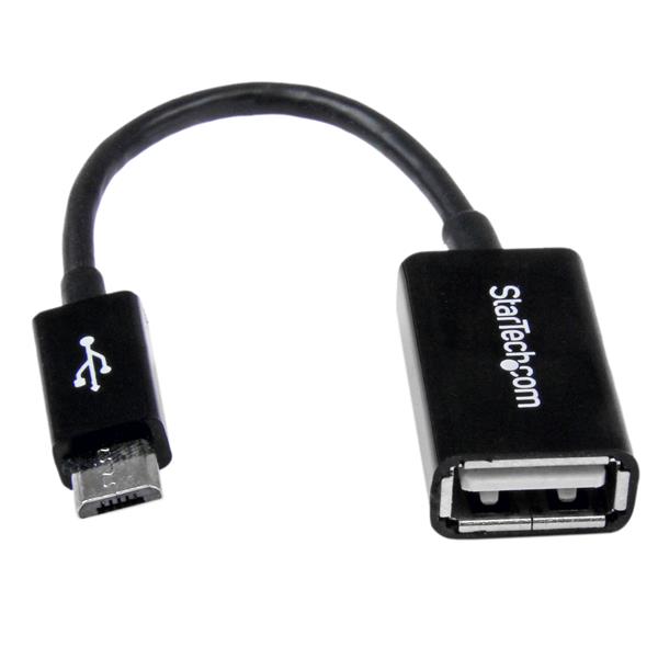 StarTech.com 5in Micro USB to USB OTG Host Adapter M/F - USB