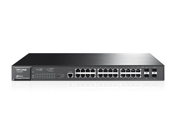 TP-Link JetStream Gigabit L2 Managed PoE Switch met 24 poorten en 4 combi SFP-sleuven