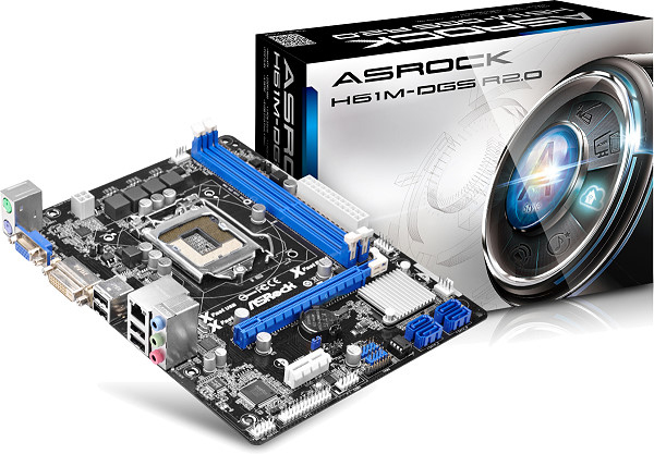 Asrock H61M-DGS 2.0 1155 DDR3 VGA DVI mATX