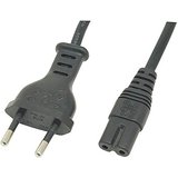 TOSHIBA Power Cord 2 pins zwart EU voor adapter of dockingstation
