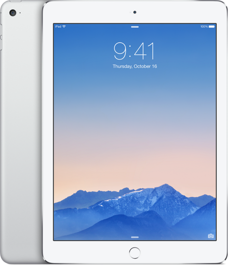 iPad Air 2 - 9.7" Retina IPS - 16 GB WiFi Zilver / wit