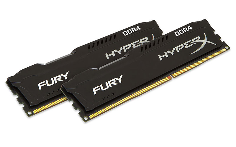 Kingston HyperX FURY - DDR4 - 8 GB : 2 x 4 GB - DIMM 288-pin - 2666 MHz / PC4-21300 - CL15 - 1.2 V - unbuffered - non-ECC - black