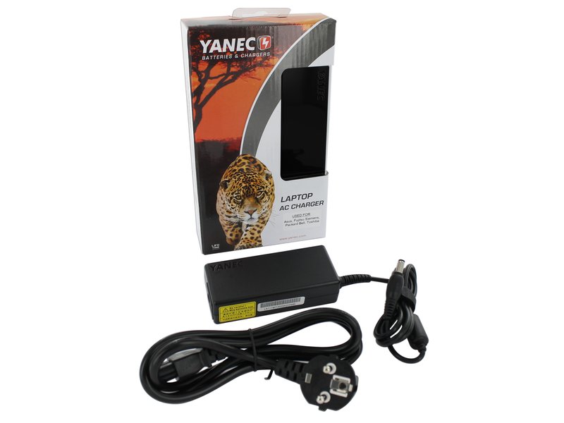 Yanec Laptop AC Adapter 65W voor Asus, Fujitsu Siemens, Packard Bell, Toshiba