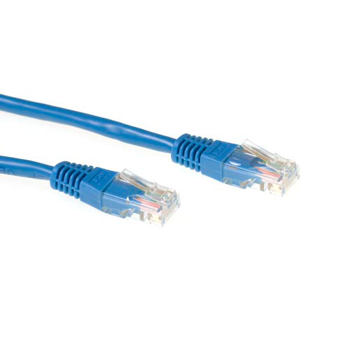 ACT Blauwe 3 meter UTP CAT5E patchkabel met RJ45 connectoren