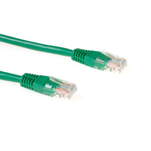 ACT Groene 3 meter UTP CAT5E patchkabel met RJ45 connectoren