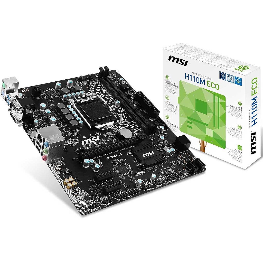 MSI H110M ECO, socket 1151 moederbord
