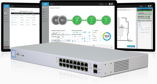 [US-16-150W] Ubiquiti Switch UniFi US-16-150W 16P 1Gbit, 2x SFP, PoE