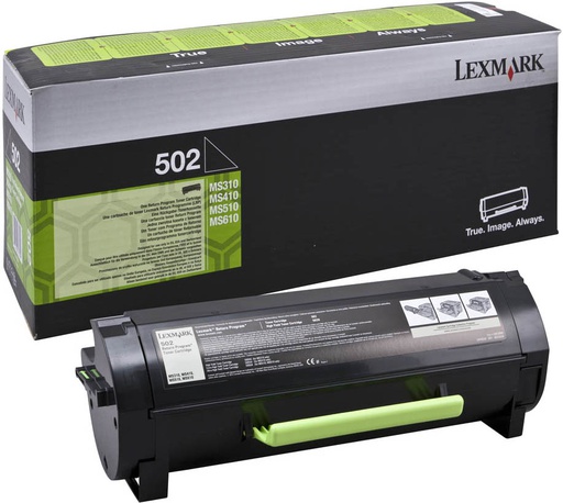 [50F2000] LEXMARK 502 tonercartridge zwart standard capacity 1.500 pagina's