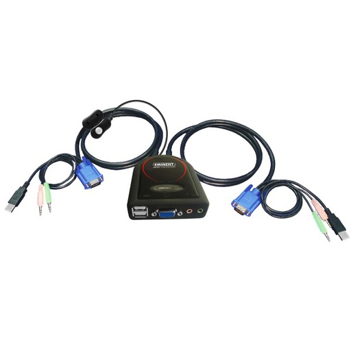 [EM1037] Eminent 2 Poorts KVM Switch USB met Audio - rev1