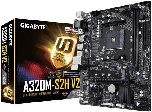 [GA-A320M-S2H V2] GIGABYTE GA-A320M-S2H V2, socket AM4 moederbord