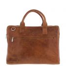 [477-3] Plevier Brooklyn toploader 15.6 inch cognac