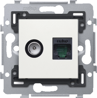 [101-65238]  Niko Communicatie component COAX+RJ45