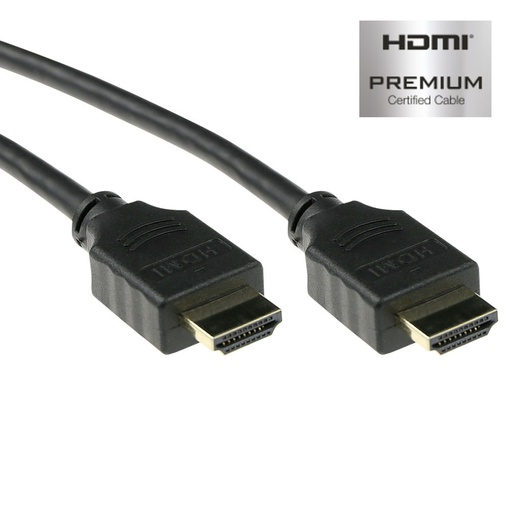 [AK3941] ACT 0.5 meter HDMI High Speed Ethernet premium certified kabel HDMI-A male - HDMI-A male