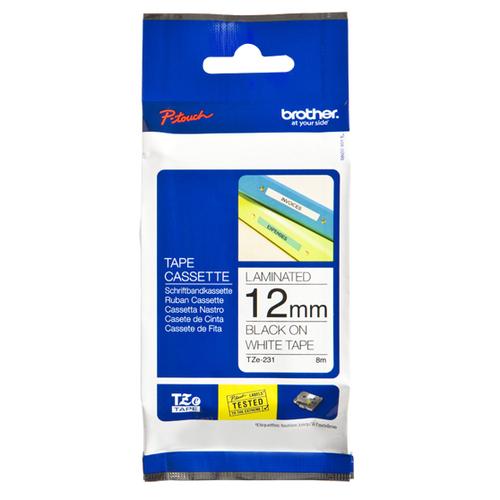 [TZE-231] Brother TZe-231 labelprinter-tape Zwart op wit
