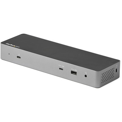 [TB3CDK2DHUE] StarTech.com TB3CDK2DHUE - Bedraad - Thunderbolt 3 - 96 W - 3,5 mm - Zwart - Grijs - 40 Gbit/s Docking