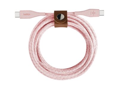 [F8J241BT04-PNK] Belkin Duratek Plus USB-C to USB-C kabel 1.2m Roze