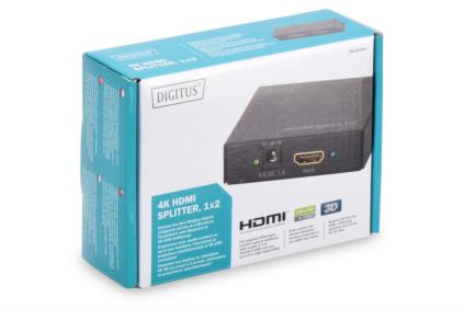 [DS-46304] DIGITUS DS-46304 - HDMI - 2x HDMI - 4096 x 2160 Pixels - Zwart - 36 Bit - 5 V