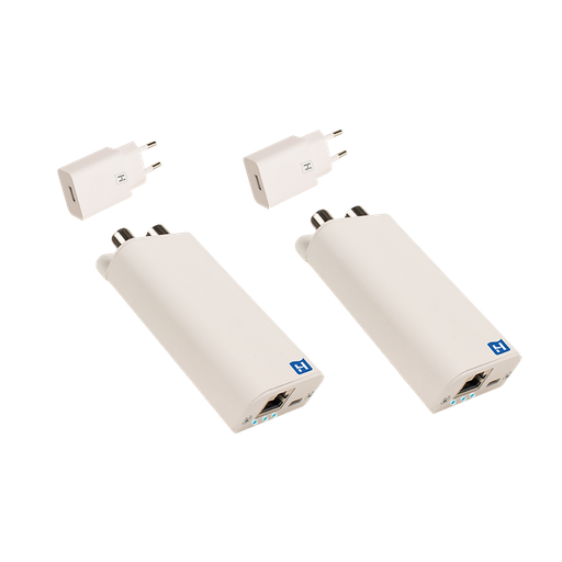 [695020694] Hirschmann INCA GigaBit internet over coax adapter set inclusief USB-voedingen