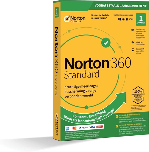 [DSD190049] Norton 360 Standard 1-Device + 10 GB Cloudstorage 1 year OEM