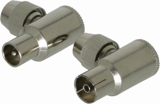 [CSGB40997ME] Nedis IEC (Coax) Connector | Gehoekt | Female / Male x2