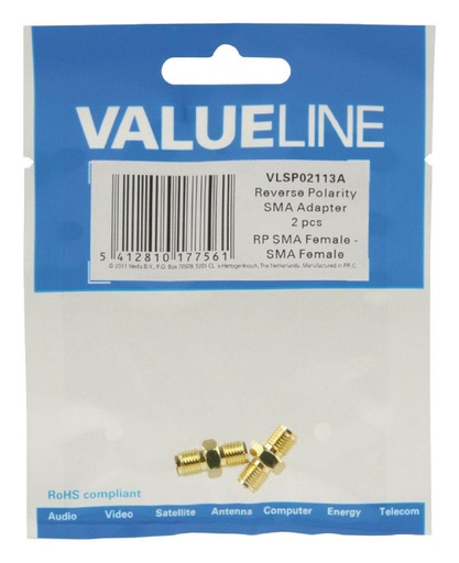 [VLSP02113A] ValueLine VLSP02113A SMA Adapter (2x)