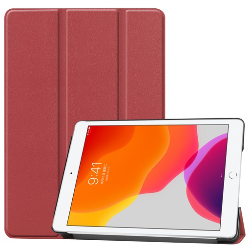 [A2198-10 (C6)] Cover2Day iPad 2020 hoes - 10.2 inch - Tri-Fold Book Case - Donker Rood