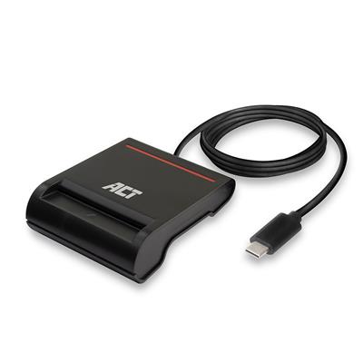 [AC6020] ACT Externe USB-C Smartcard eID Kaartlezer, zwart