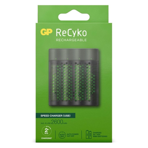 [130M451US270AAC4] GP Batteries GP M451 4x ReCyko+ Mignon Batterijlader