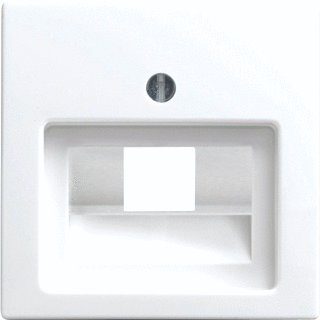 [2CKA001753A0225] ABB Busch-Jaeger centraalplaat voor datadoos 1 x RJ45 - Busch-balance SI zuiver wit