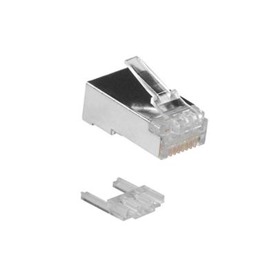 [TD168A] ACT RJ45 (8P/8C) CAT6 afgeschermde modulaire connector voor ronde kabel met massieve of soepele aders