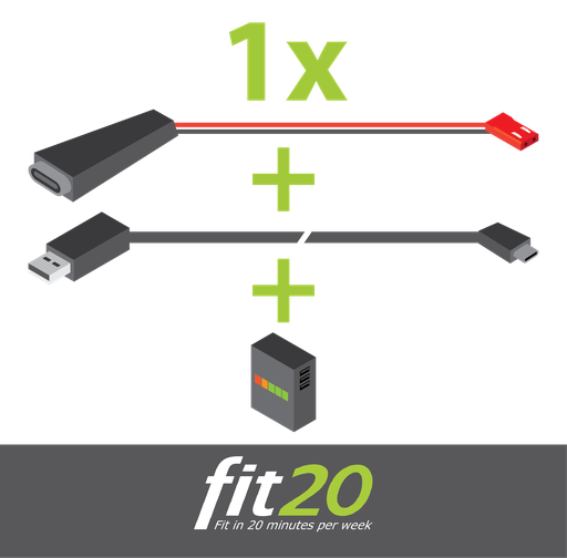 [fit20-BV-USBC-PB] fit20 Batterij Vervanger USB met allways-on powerbank