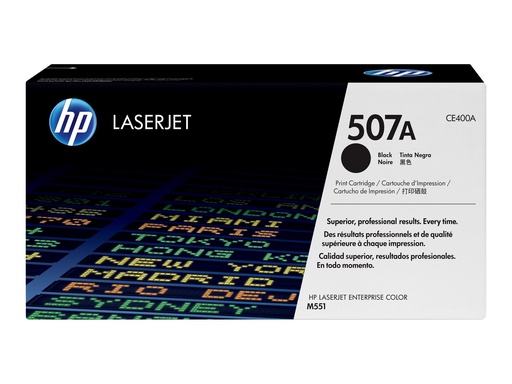 [CE400A] HP 507A originele zwarte LaserJet tonercartridge - 5500 pagina's - Zwart