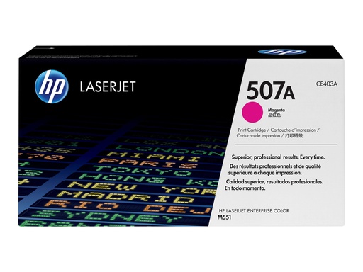 [CE403A] HP 507A originele magenta LaserJet tonercartridge - 6000 pagina's - Magenta