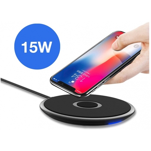 [MOB-QI-006] Mobilize Wireless Qi Fast Charger Flat 5W/7.5W/10W/15W Black