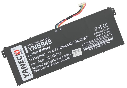 [YNB948] Yanec Laptop Accu 3000mAh